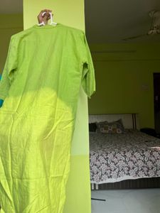 Women Solid Cotton Silk Straight Kurti