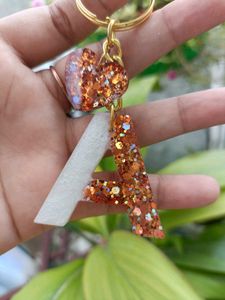 🌟 A-Z Letter Keyring (Glitter Theme)