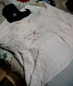 Women&#39;s Puff Sleeve Top Inner Attached