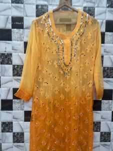 Chikankari mirror Set