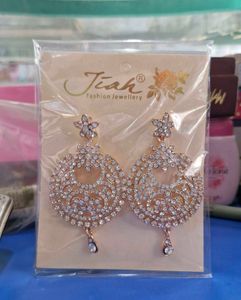 Sparkling Rose Gold Earrings