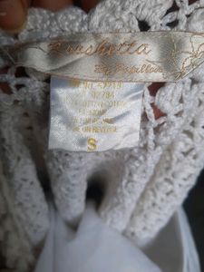 White Crocheted Winter Top