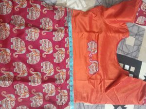 customized Elephant Print Kurta not used