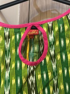 Green Print Top From Laabha