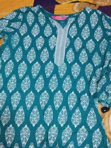 Elegant Teal Printed Kurta
