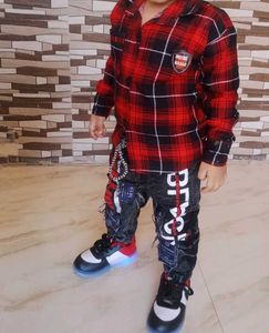 Boy's Plaid Outfit