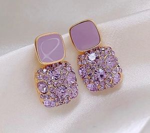 Purple Crystal Earrings