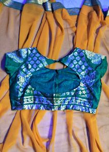 Saree with Stitched Blouse Size 42 Pico fall done