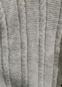 Negotiable : Gray Cable Knit Cardigan