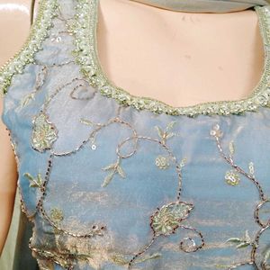 Elegant Teal Kurta plazzo Set