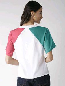 Colour Block Crop Top