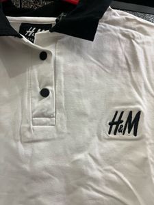 H&M White Polo Shirt