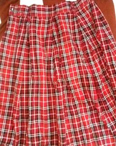 Plaid Pleated Skirt