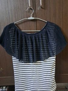 Striped Black & White Top