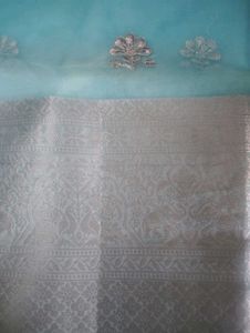 Blue Embellished Saree