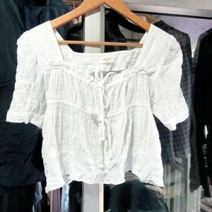 White Crop Top