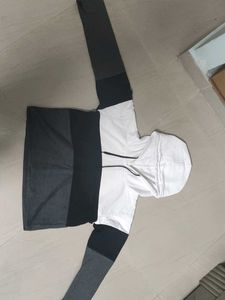 Tri Colour Cropped Sweatshirt