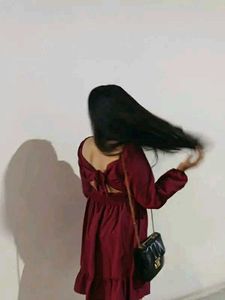 Red Backless Bow Mini Dress