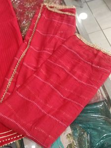 Red Embroidered Salwar Kameez Suit