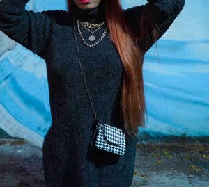 Turtle neck winter dress