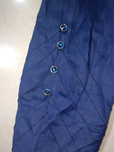 Maroon Kurta &amp; Blue Pant Set with dupatta