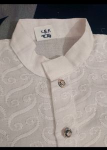 White Kurta Set for Kids