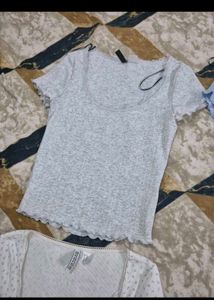h&amp;m Cute Gray Top