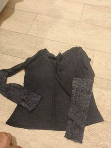 Net Chiknwork Sleeves Top