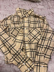 Plaid Crop Top Shirt
