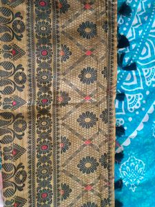 Elegant Patterned Assamese Mekhala Chador