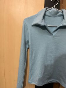 Light Blue Long Sleeve Top