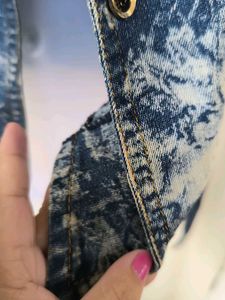 Acid Wash Denim Vest