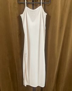 Elegant Slip Dress In Beige Color