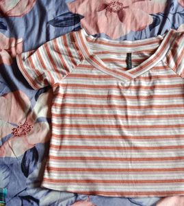 Striped Crop Top 🌸