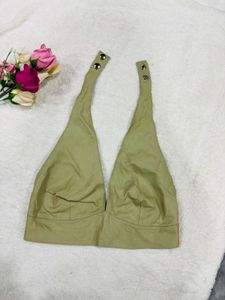 Green Leather Halter Top