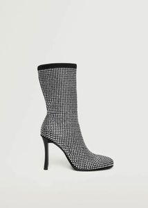 MANGO Silver Studded Boots