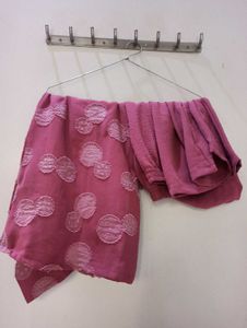 Textured Pink Top &amp; Pants Set