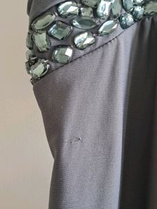 Embellished Party Dress (Grey)