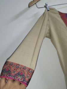 Beige Culottes Pants &amp; Kurta set