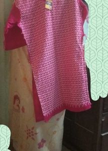 Pink Patterned Kurti