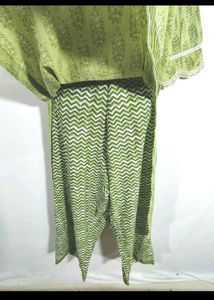 Libas Green Printed Kurti Set