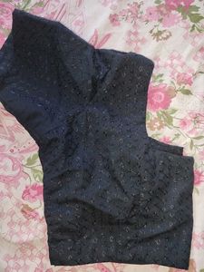 CHIKANKARI Black Blouse 36B