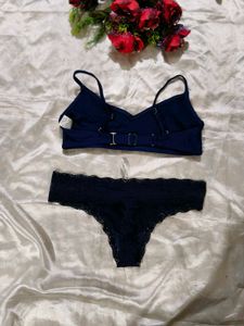 Navy Bra &amp; Panty Set