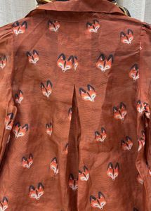 Fox Print Blouse