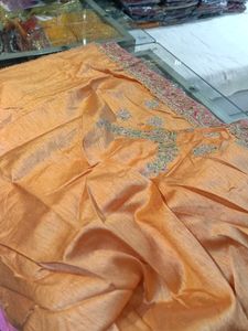 Elegant Pink Embroidered Saree (Minor Issue)
