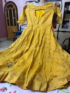 Beautiful Yellow Anarkali Dress