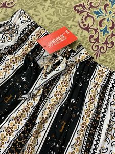 Boho Print Wide Leg Pants