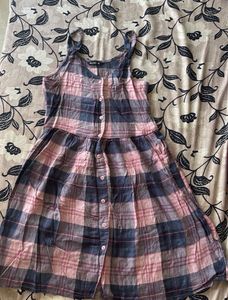 Pink &amp; Blue Plaid Dress
