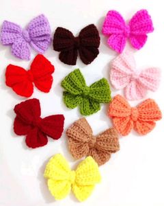 Red Crochet Bow