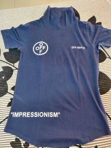 Navy Blue Trendy Backprint Tee